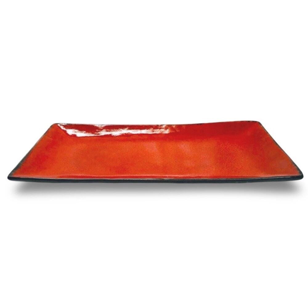 Enameled Ceramic Serving Tray